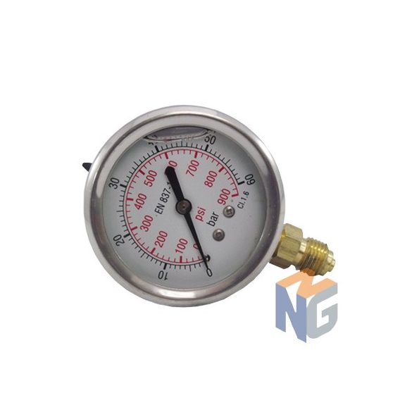 Pressure gauge 1/4" BSP 60 BAR bottom outlet