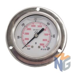Pressure gauge 1/4" BSP 600 BAR rear outlet